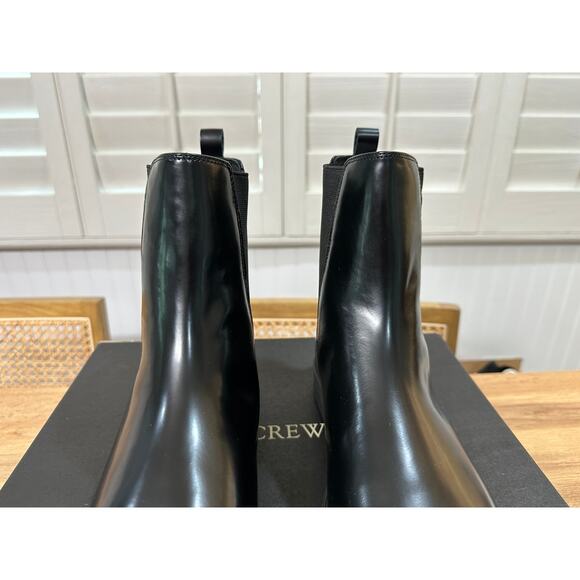 J. Crew Women's Black Chelsea Boot Leather Textile Upper Sz 10 NIB British Style - Picture 5 of 16
